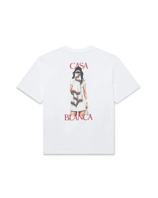 Tennis Girl Short Sleeve T-Shirt | Casablanca Paris | Image 1