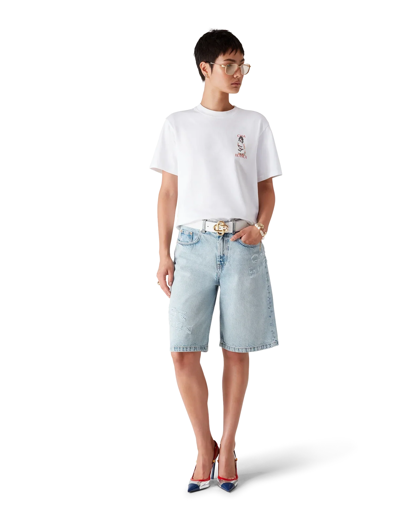 Tennis Girl Short Sleeve T-Shirt | Casablanca Paris | Image 2