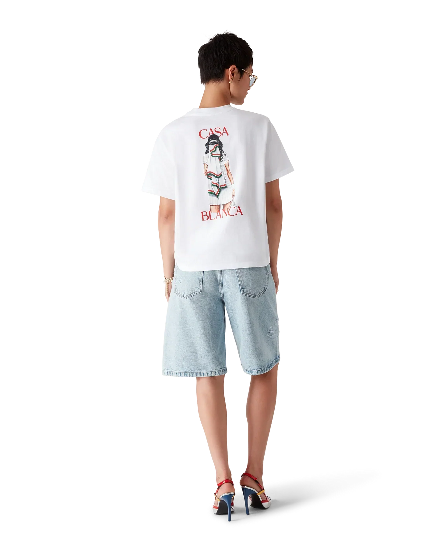 Tennis Girl Short Sleeve T-Shirt | Casablanca Paris | Image 3