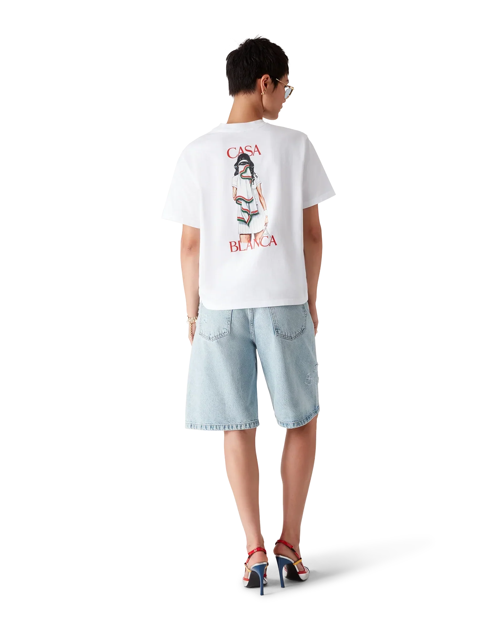 Tennis Girl Short Sleeve T-Shirt | Casablanca Paris | Image 3