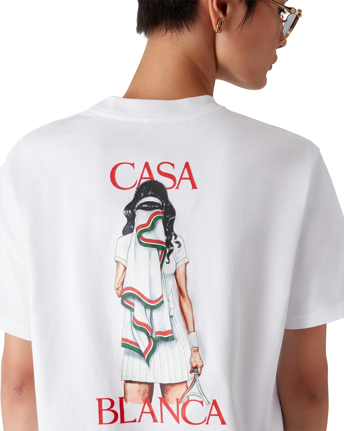 Tennis Girl Short Sleeve T-Shirt | Casablanca Paris | Image 5