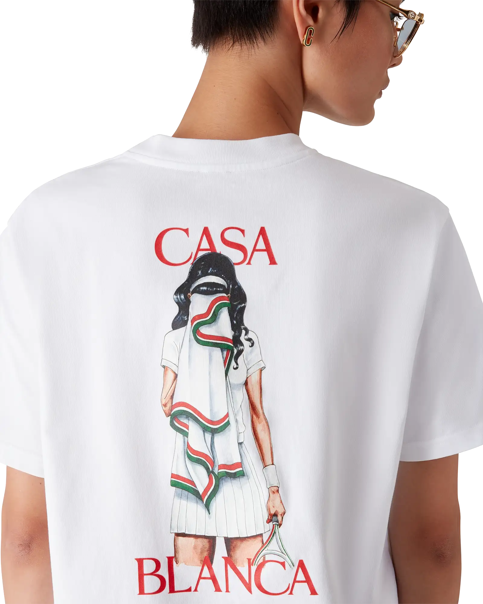 Tennis Girl Short Sleeve T-Shirt | Casablanca Paris | Image 5
