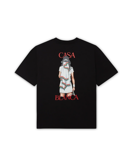 Tennis Girl Short Sleeve T-Shirt | Casablanca Paris | Image 1