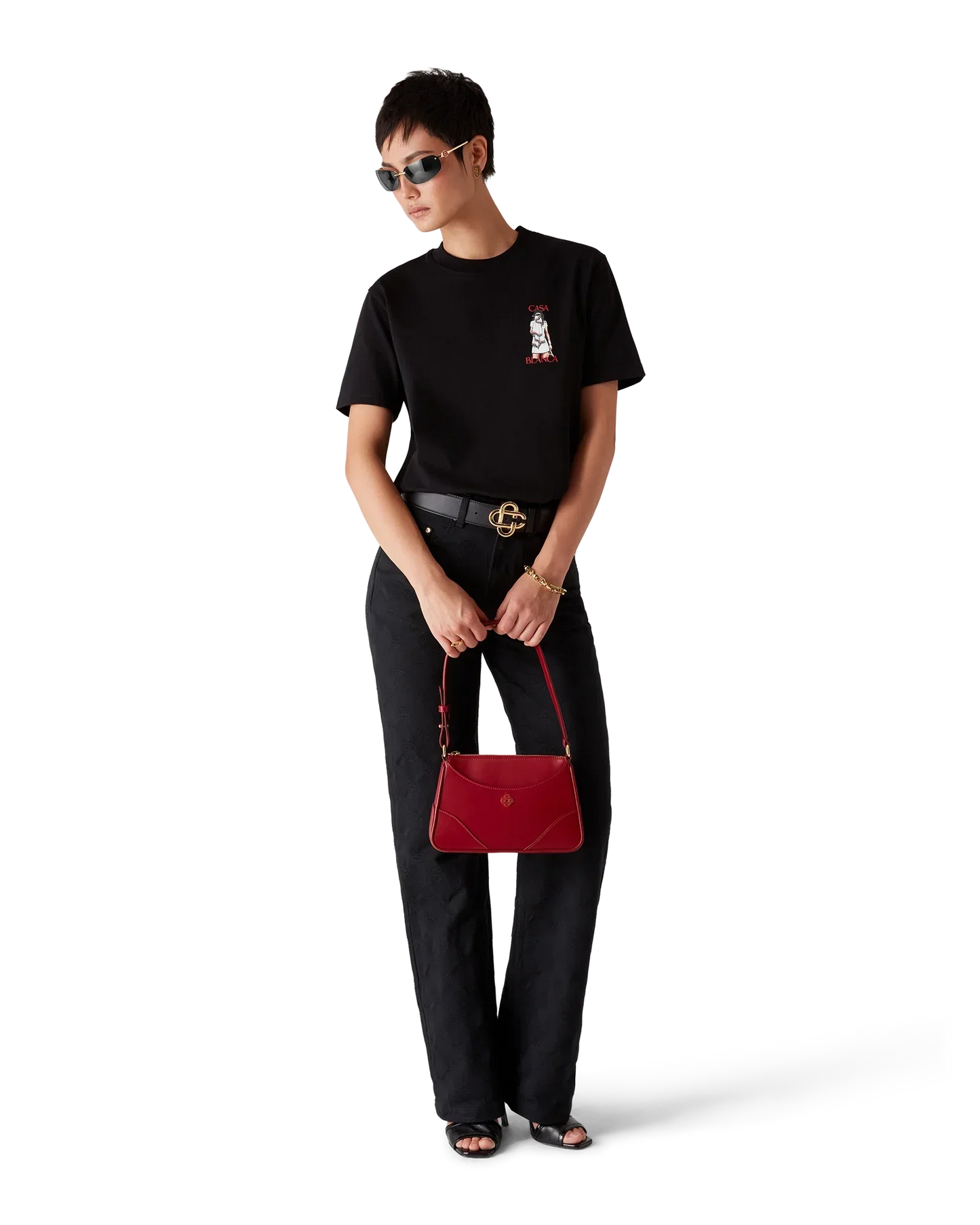 Tennis Girl Short Sleeve T-Shirt | Casablanca Paris | Image 2