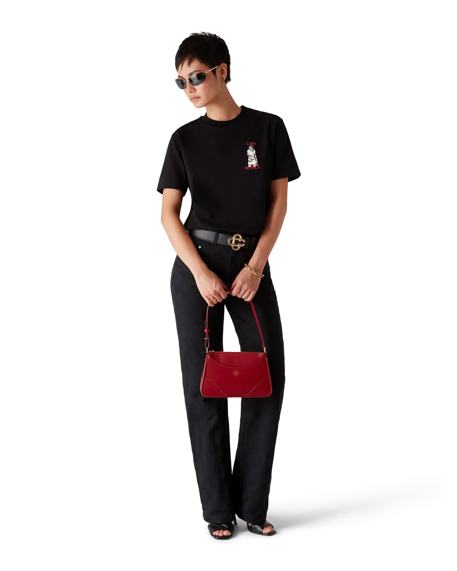 Tennis Girl Short Sleeve T-Shirt | Casablanca Paris | Image 2