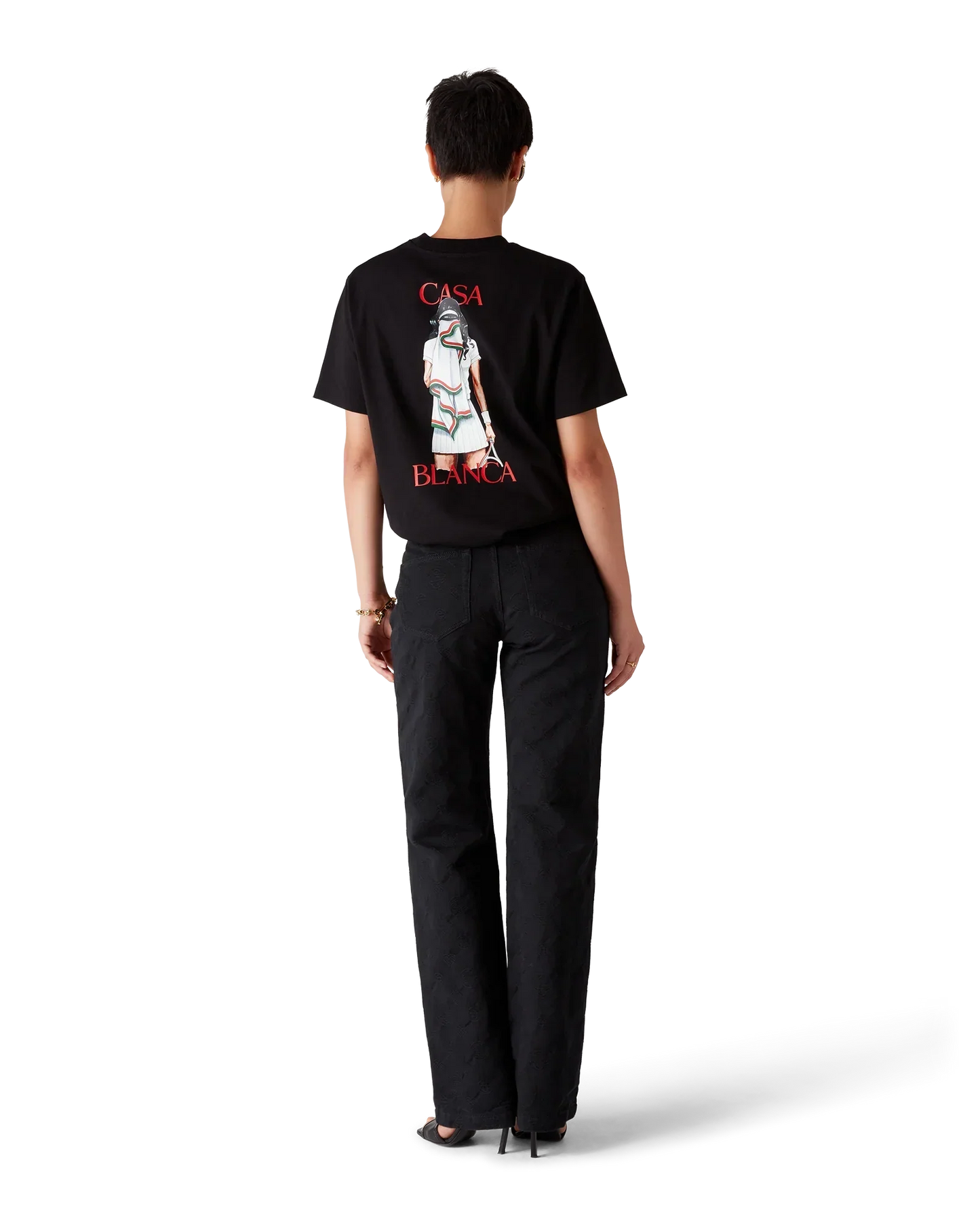 Tennis Girl Short Sleeve T-Shirt | Casablanca Paris | Image 3