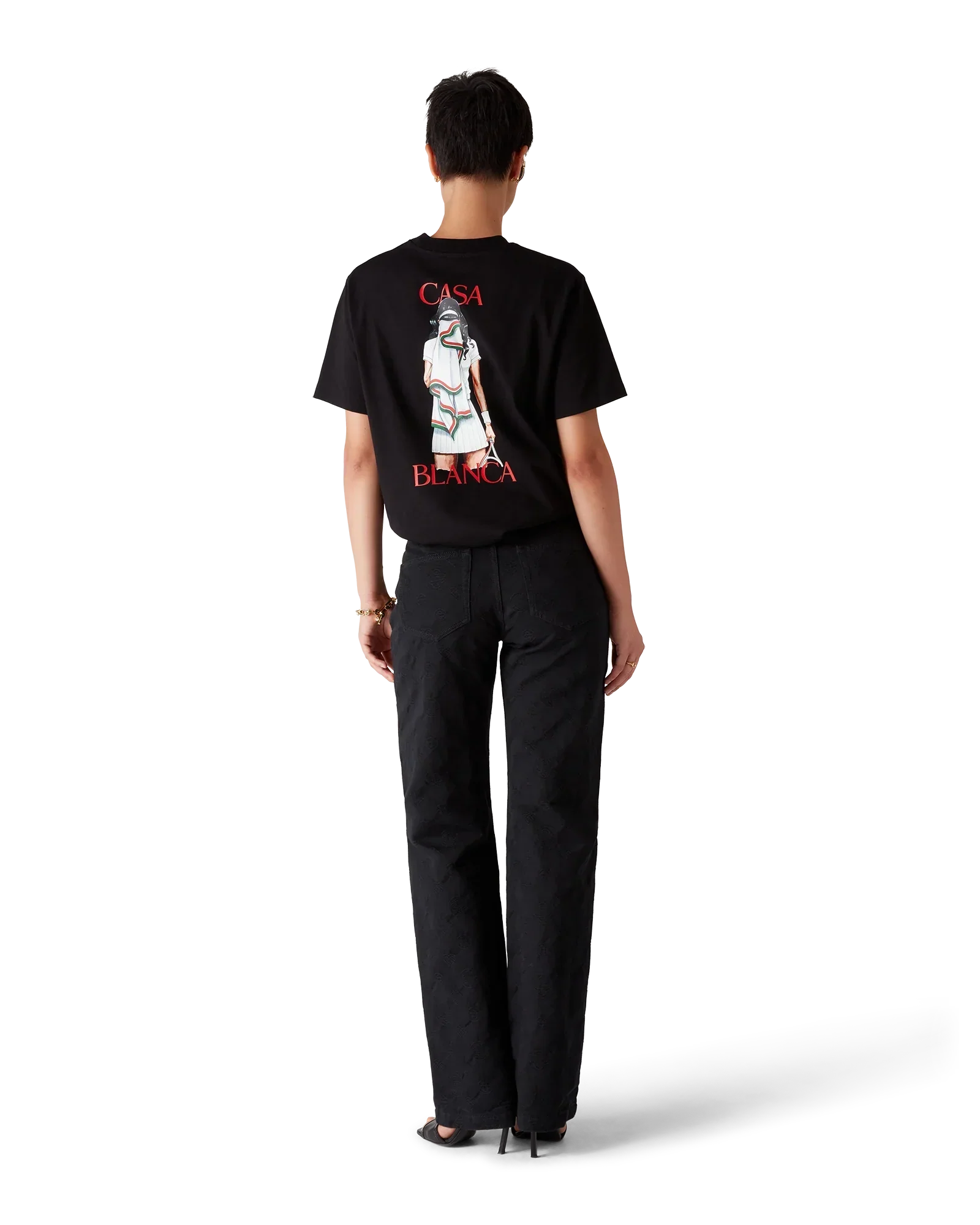 Tennis Girl Short Sleeve T-Shirt | Casablanca Paris | Image 3