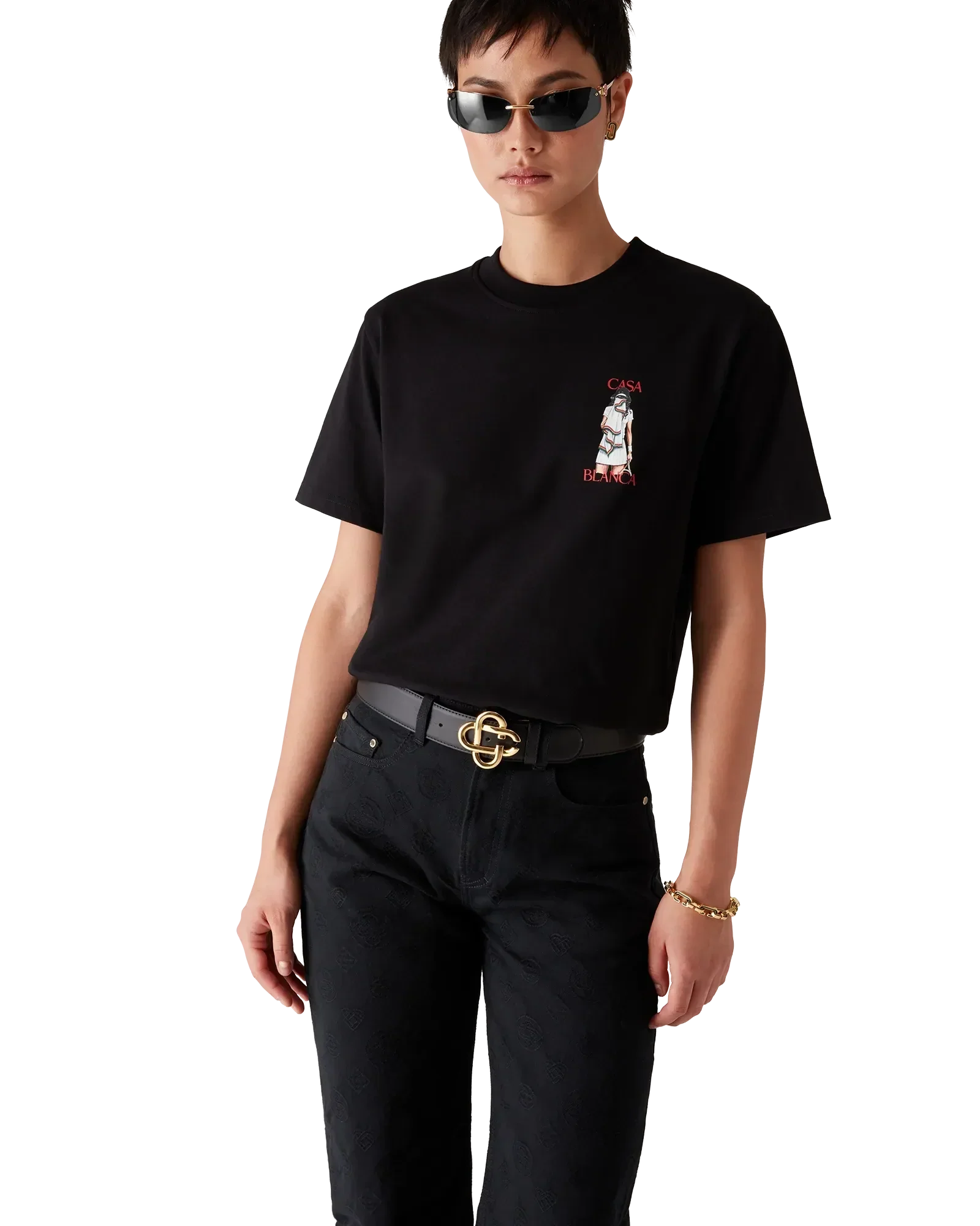 Tennis Girl Short Sleeve T-Shirt | Casablanca Paris | Image 4
