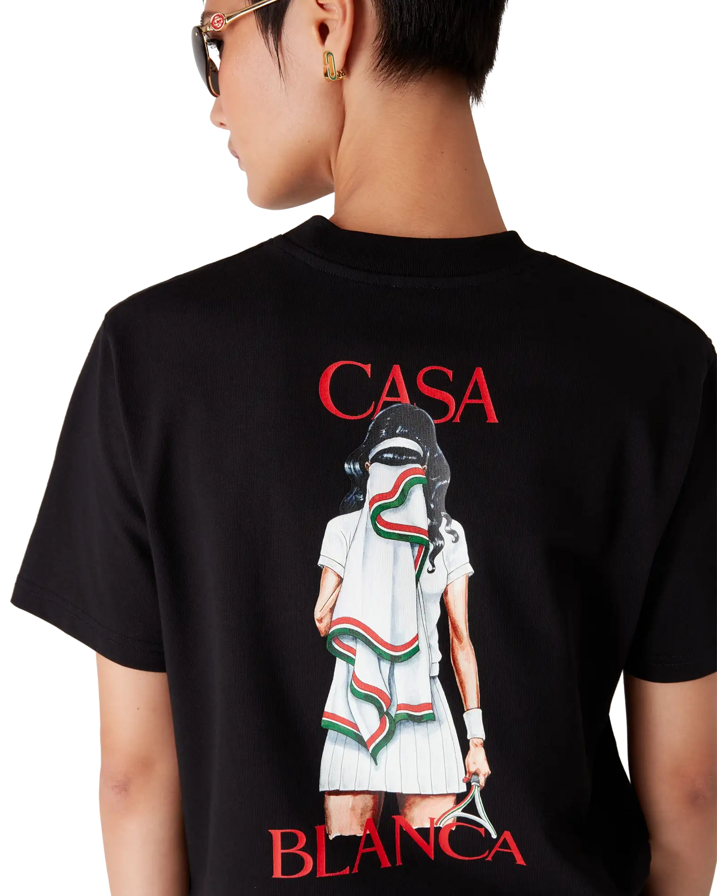 Tennis Girl Short Sleeve T-Shirt | Casablanca Paris | Image 5