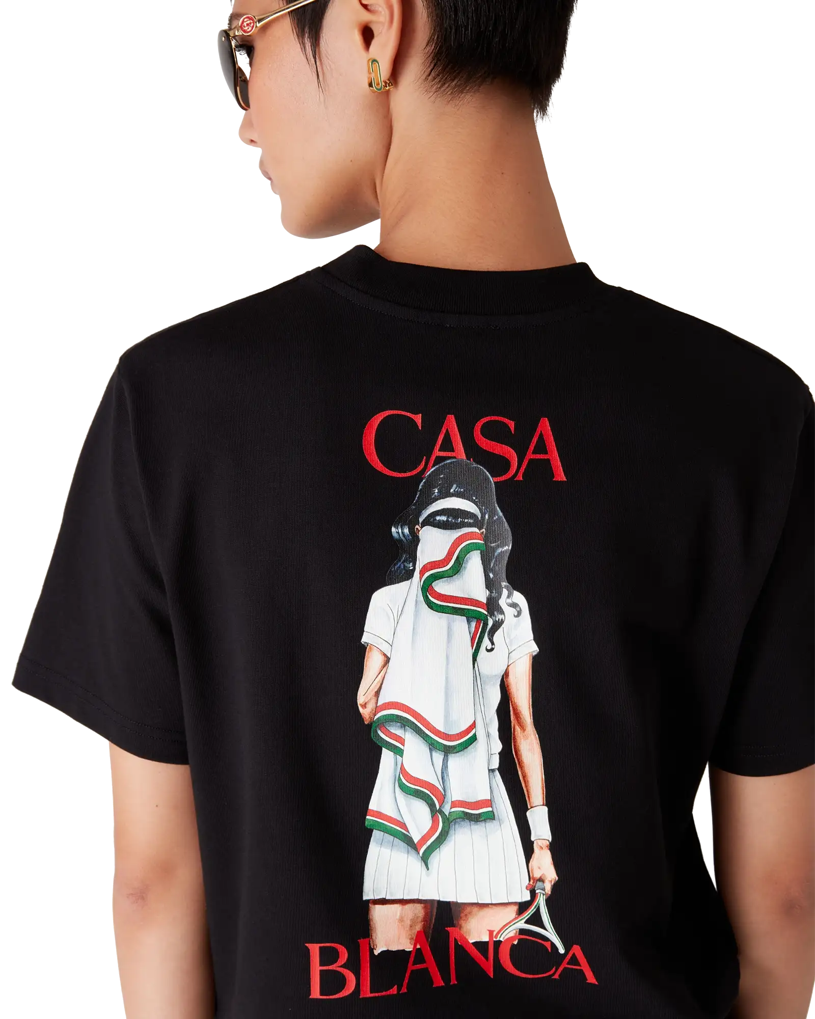 Tennis Girl Short Sleeve T-Shirt | Casablanca Paris | Image 5