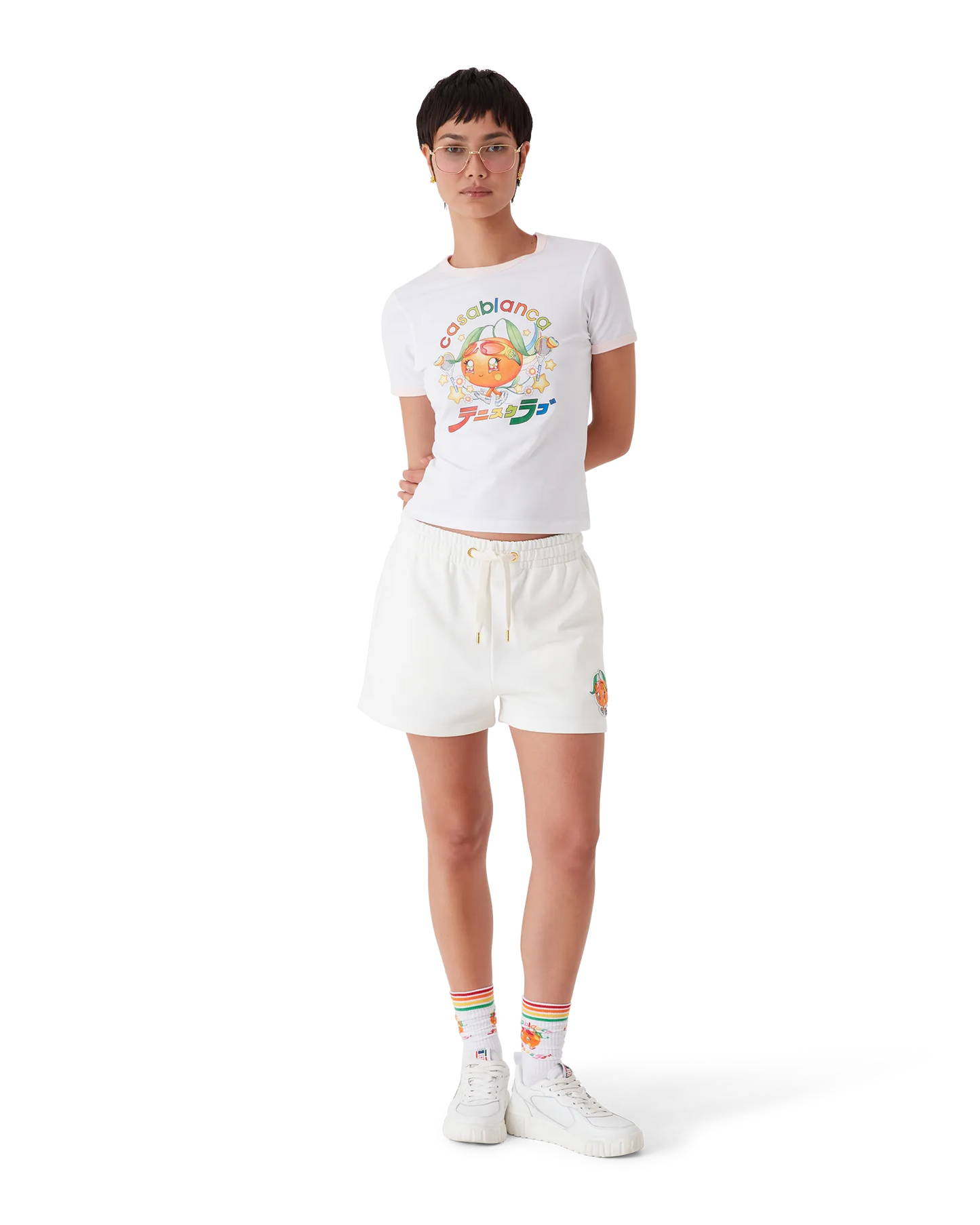 Orange Mascot Ringer Short Sleeve T-Shirt | Casablanca Paris | Image 2