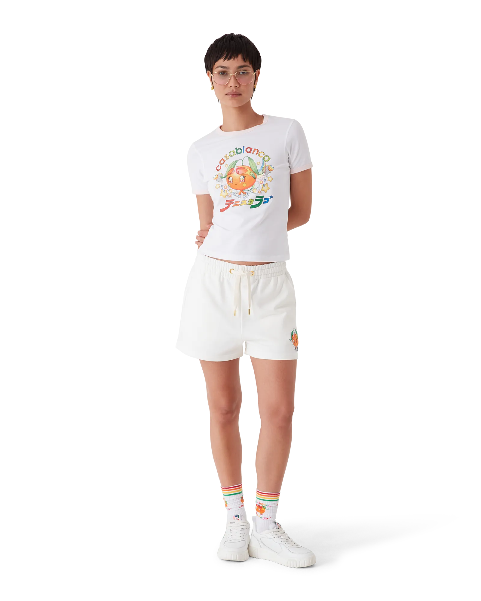 Orange Mascot Ringer Short Sleeve T-Shirt | Casablanca Paris | Image 2