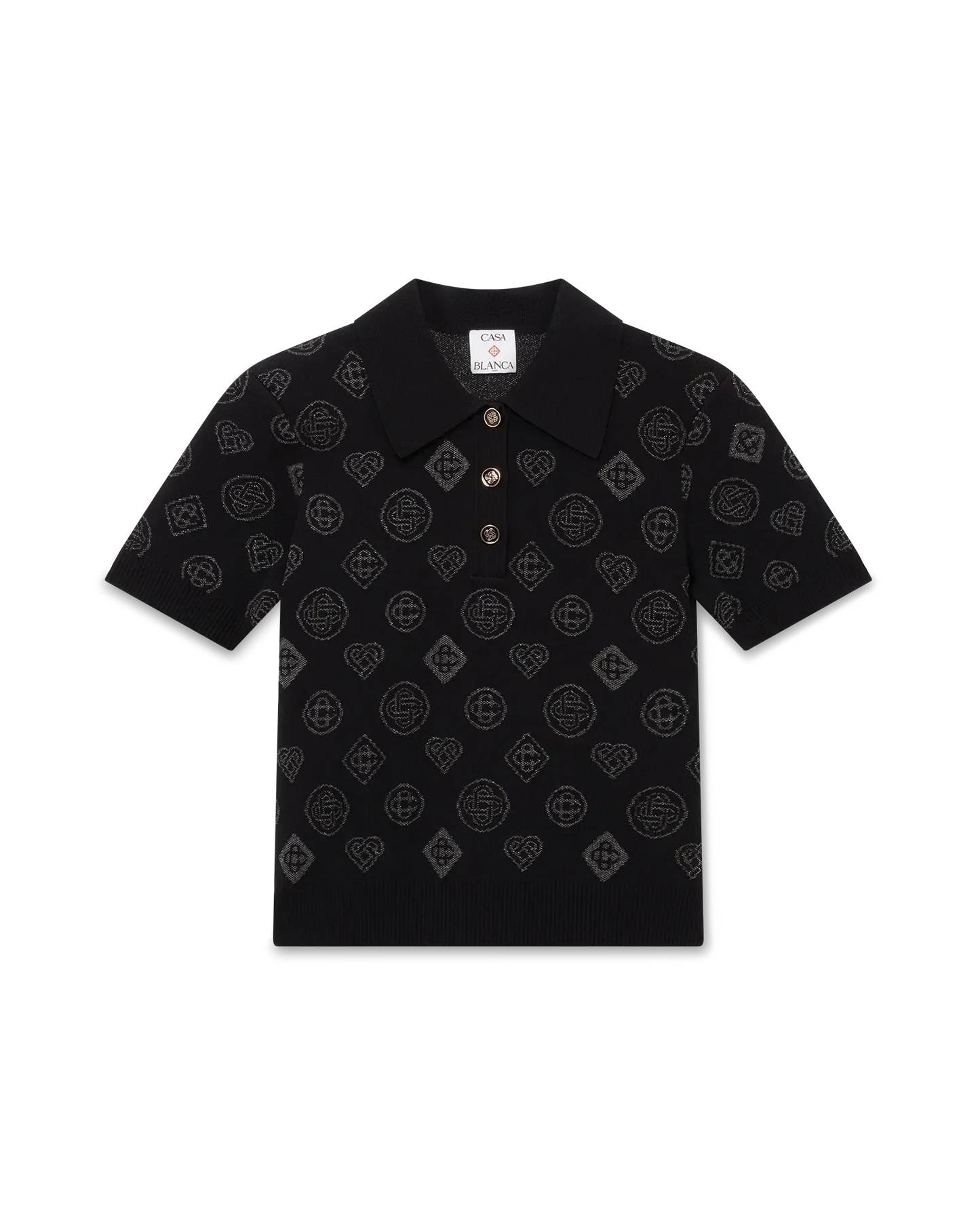 Monogram Jacquard Polo | Casablanca Paris | Image 1