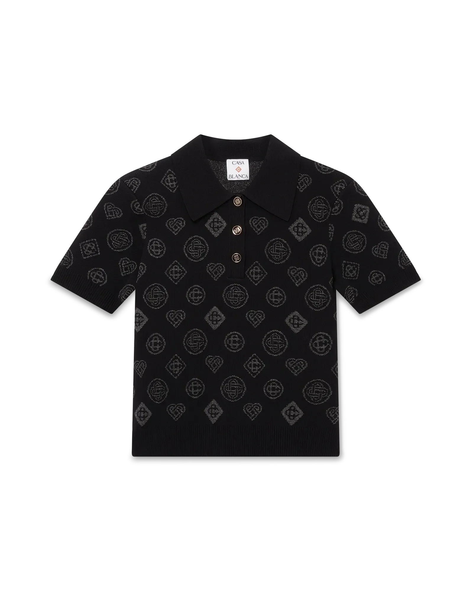 Monogram Jacquard Polo | Casablanca Paris | Image 1