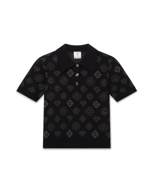 Monogram Jacquard Polo | Casablanca Paris | Image 1