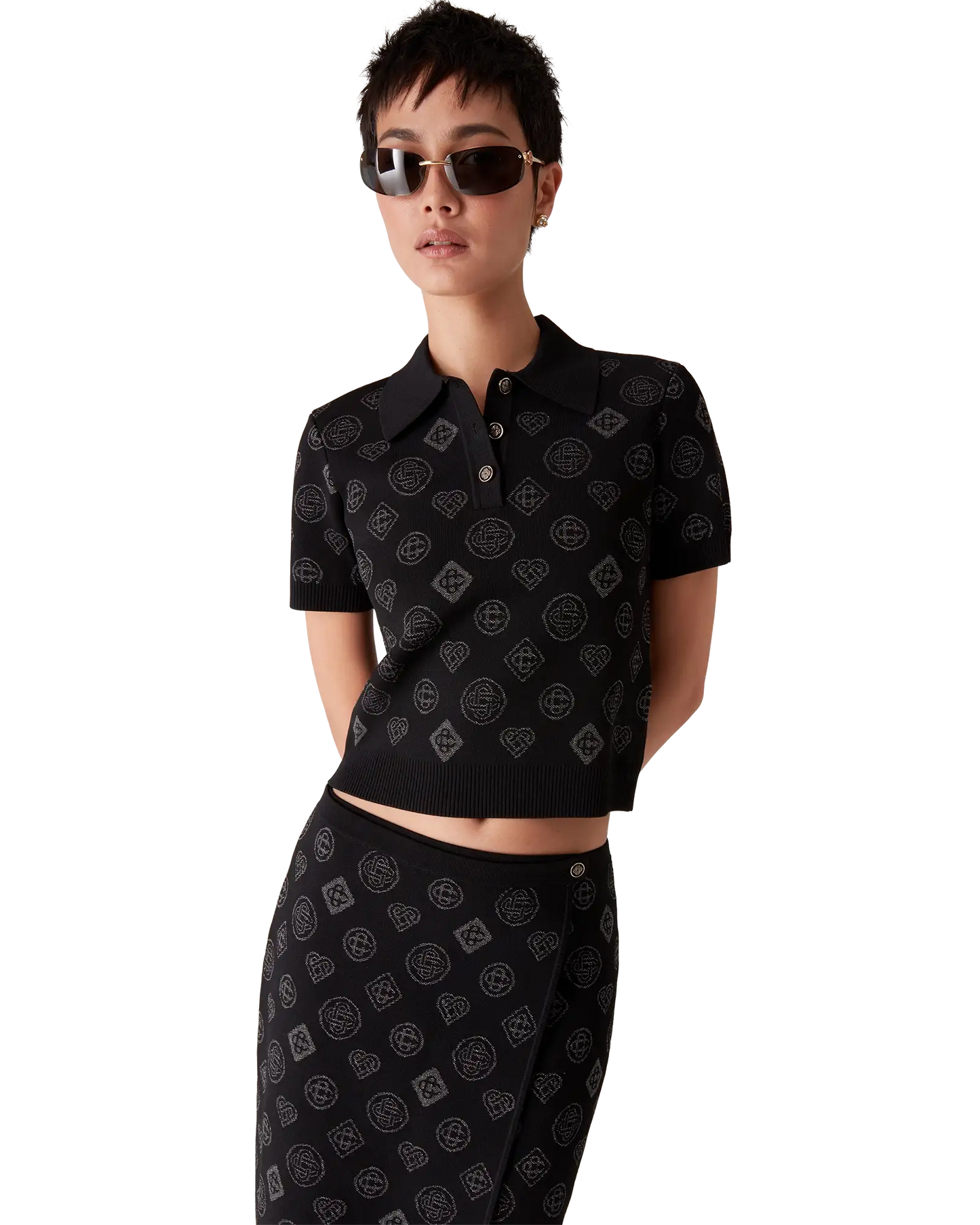 Monogram Jacquard Polo | Casablanca Paris | Image 4