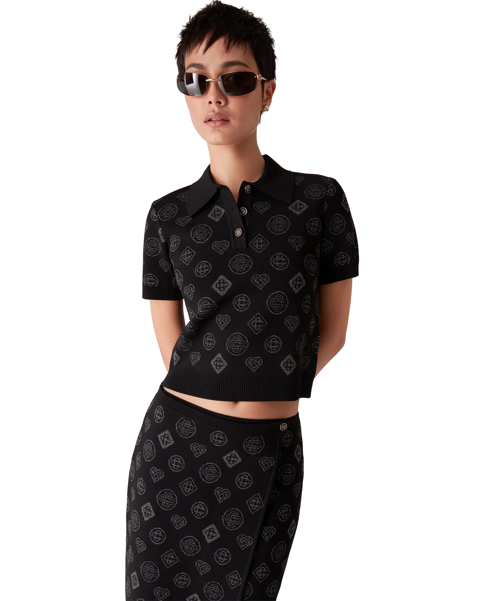 Monogram Jacquard Polo | Casablanca Paris | Image 4