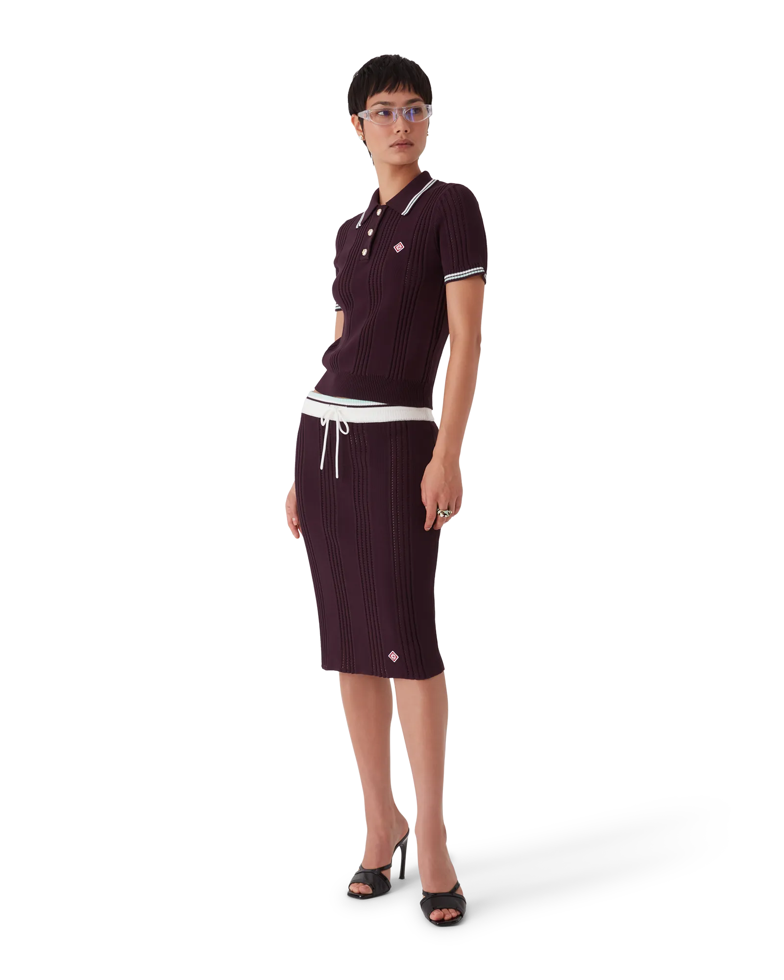 Cotton Knit Short Sleeve Polo | Casablanca Paris | Image 2