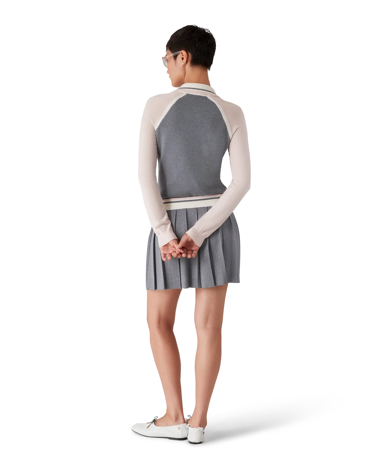 Merino Tennis Long Sleeve Polo | Casablanca Paris | Image 3