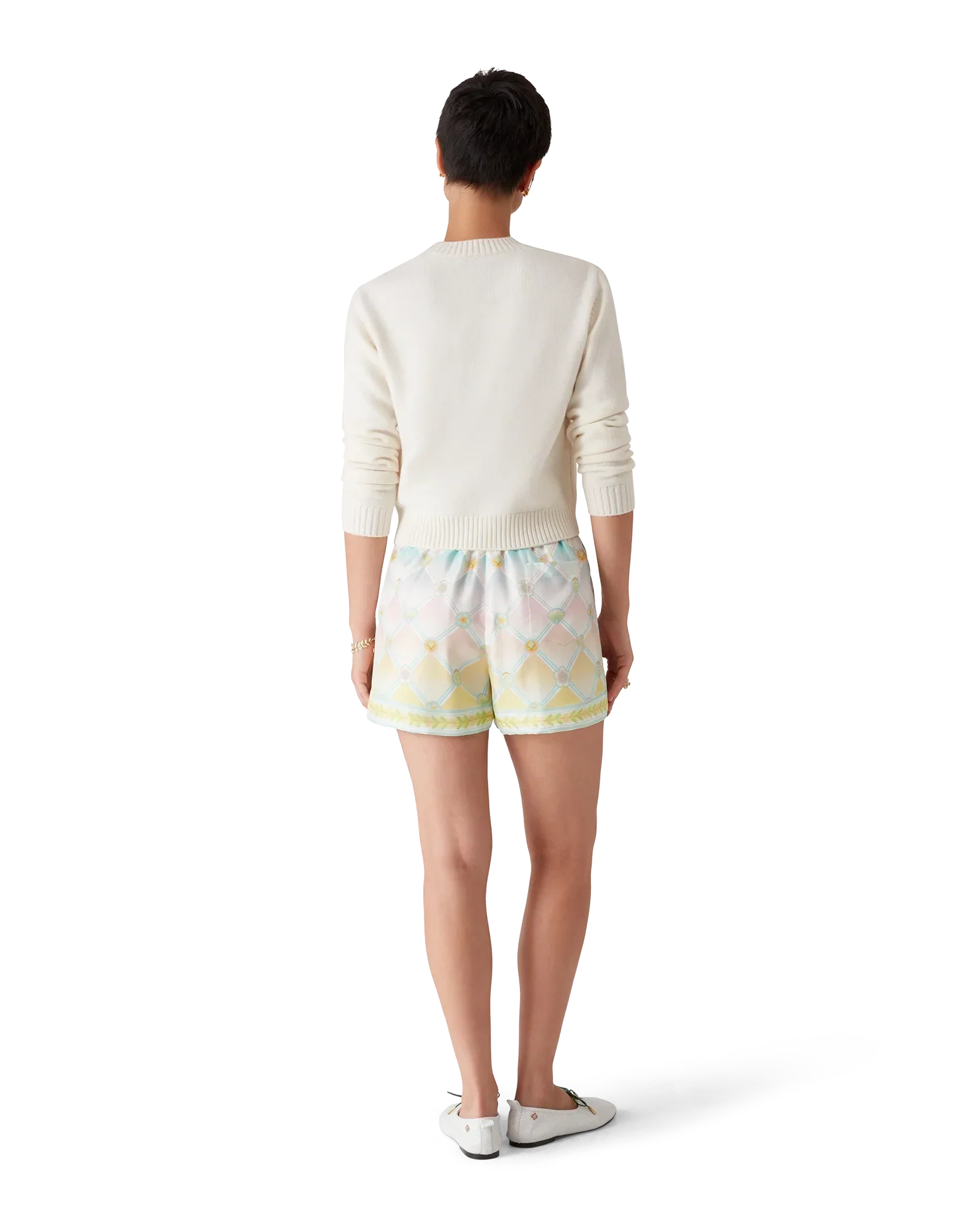 Candy Icons Silk Twill Shorts | Casablanca Paris | Image 3