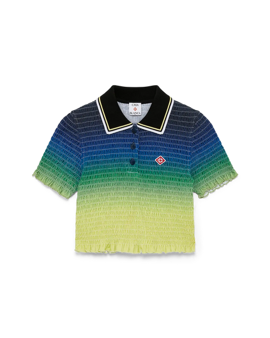 Gradient Short Sleeve Polo Shirt | Casablanca Paris | Image 1