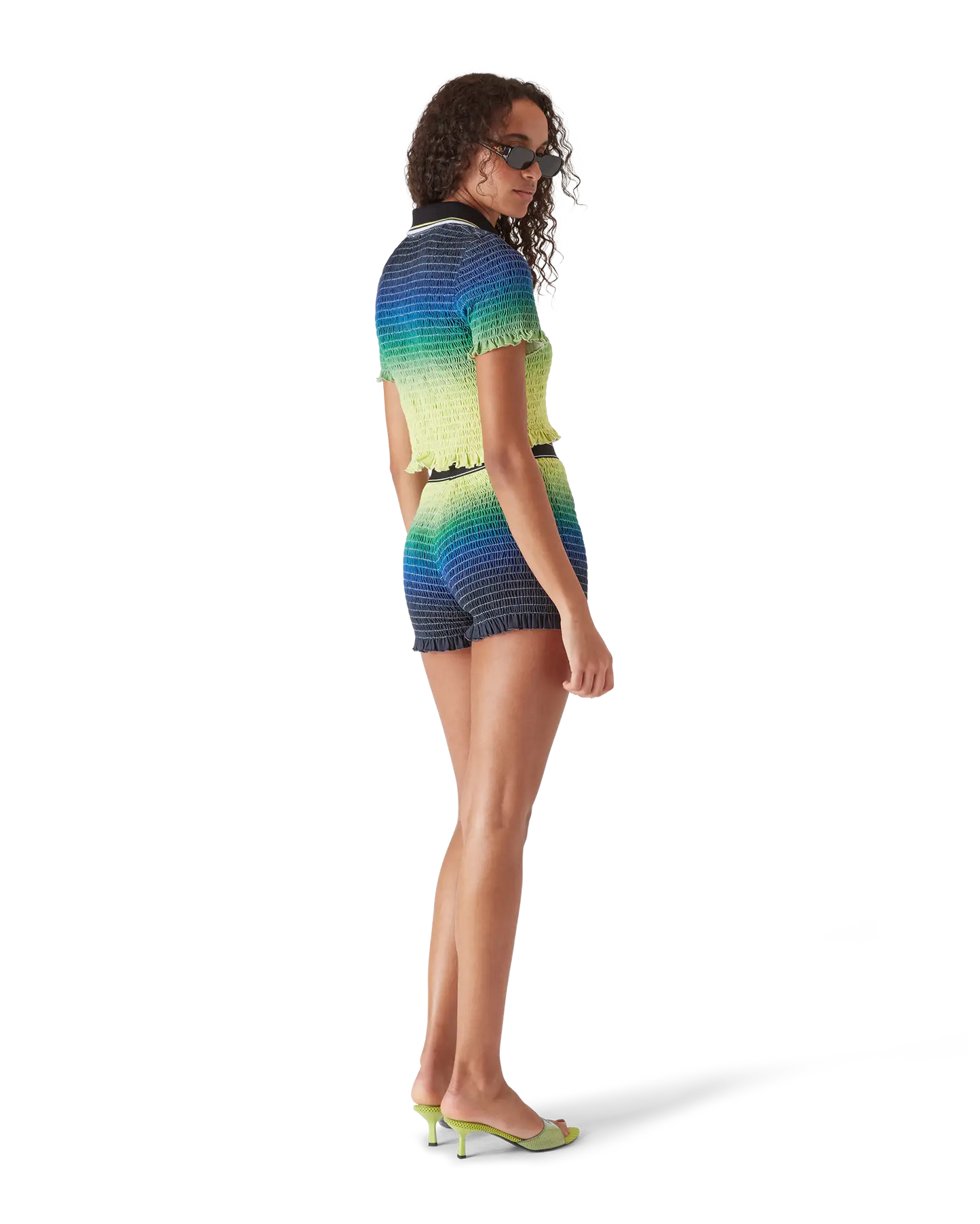 Gradient Short Sleeve Polo Shirt | Casablanca Paris | Image 3