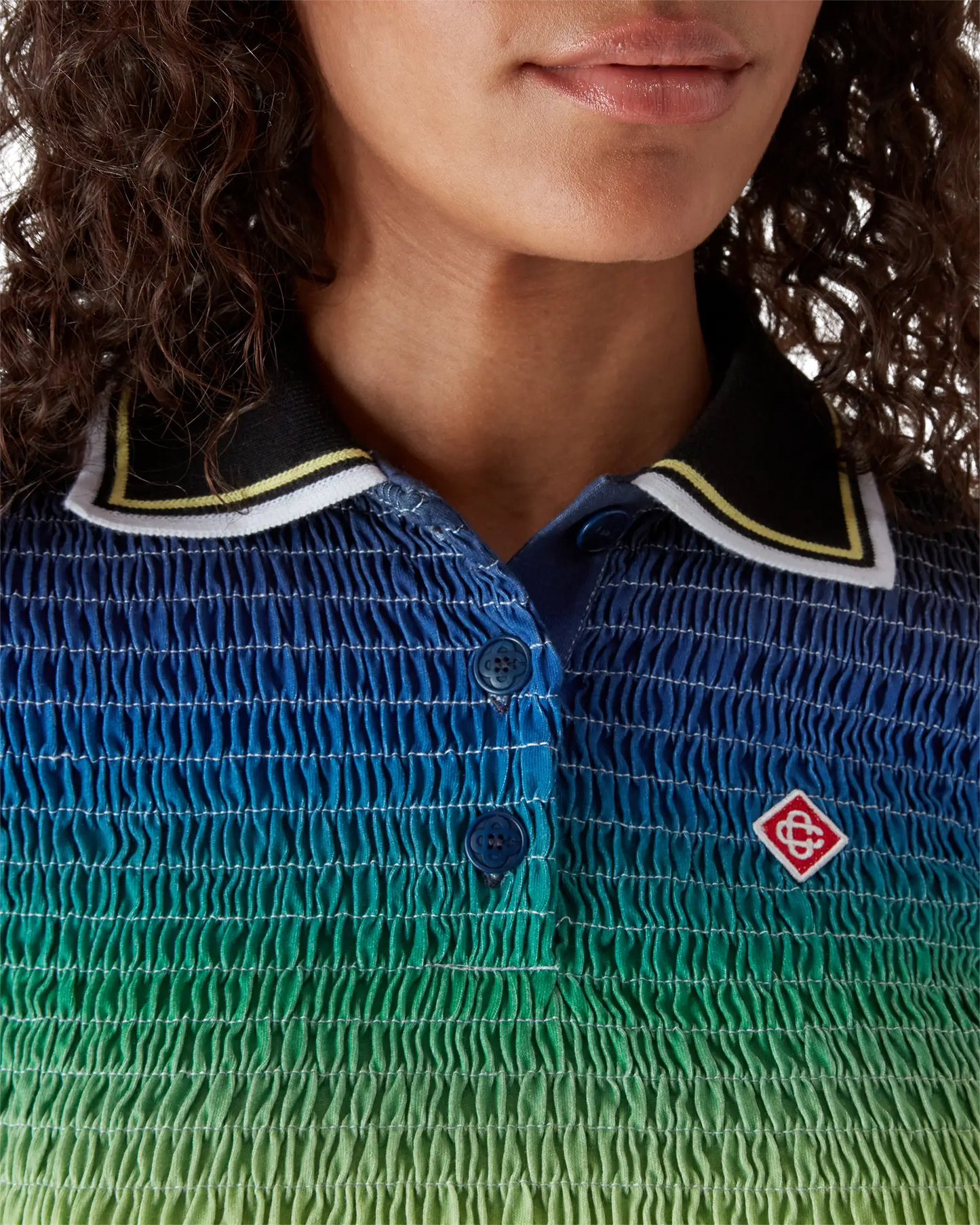 Gradient Short Sleeve Polo Shirt | Casablanca Paris | Image 5