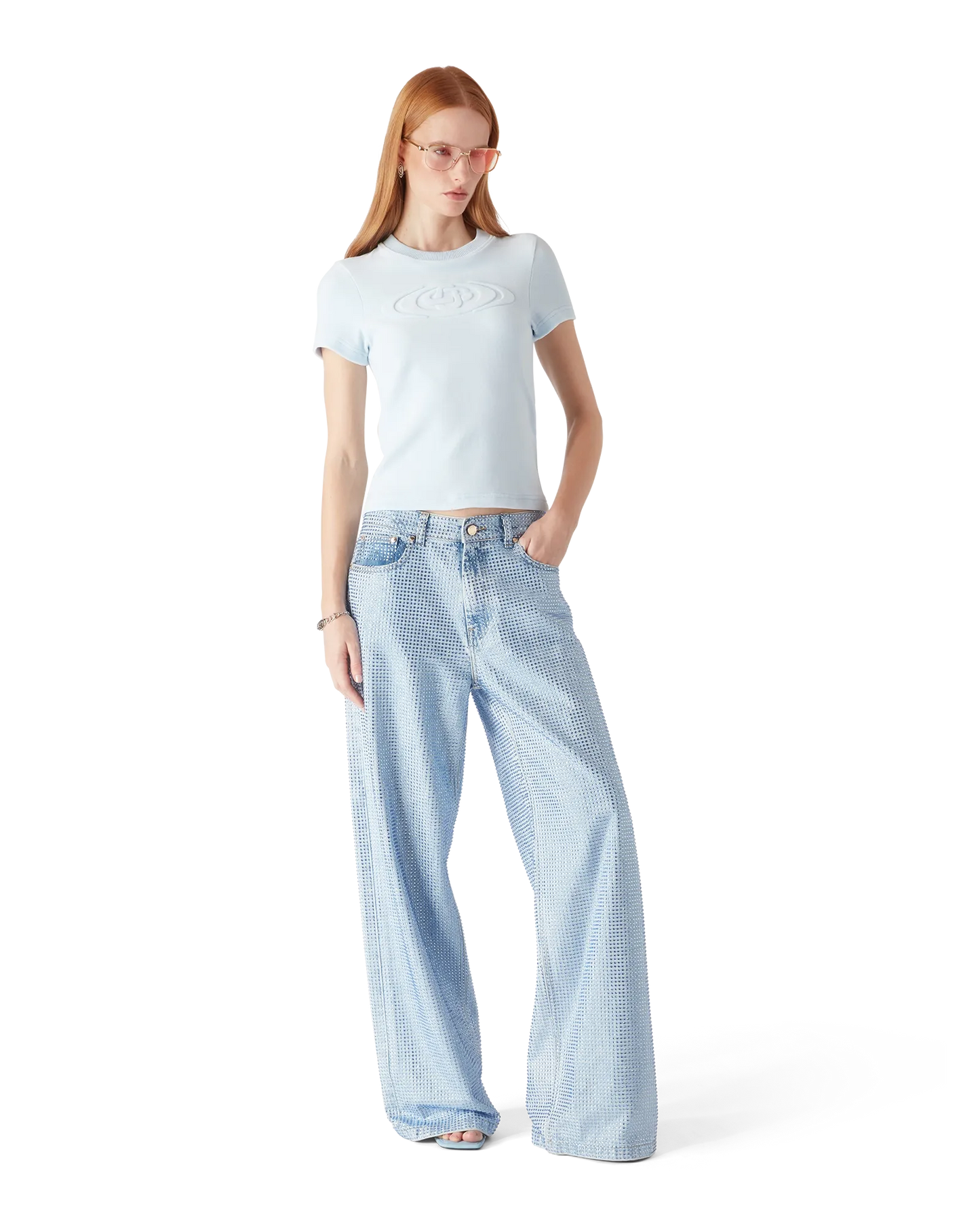 Womens Velour Short Sleeve T-Shirt | Casablanca Paris | Image 2