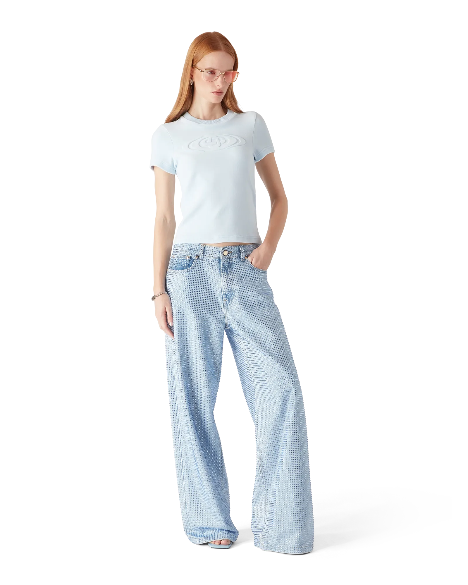 Womens Velour Short Sleeve T-Shirt | Casablanca Paris | Image 2