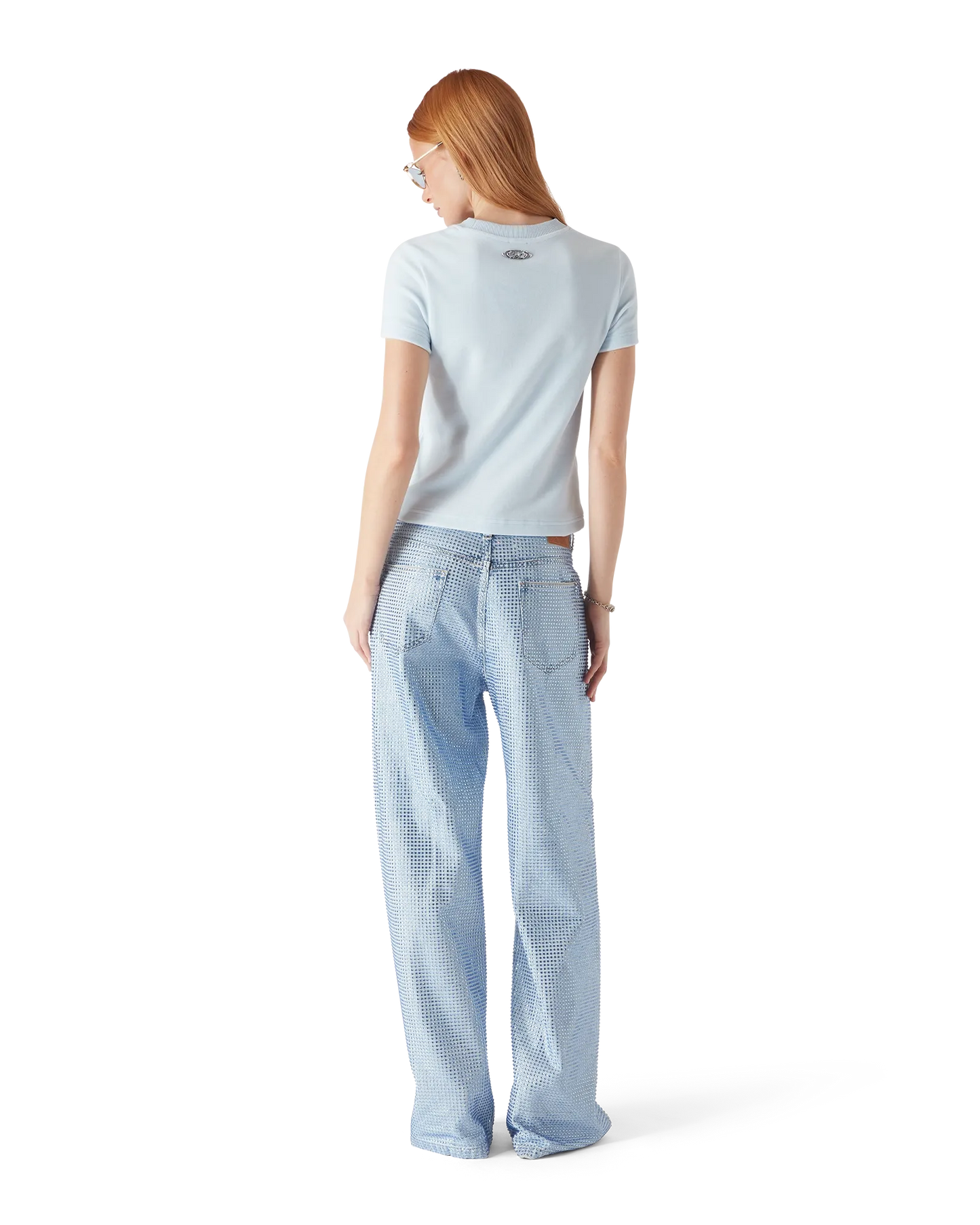 Womens Velour Short Sleeve T-Shirt | Casablanca Paris | Image 3