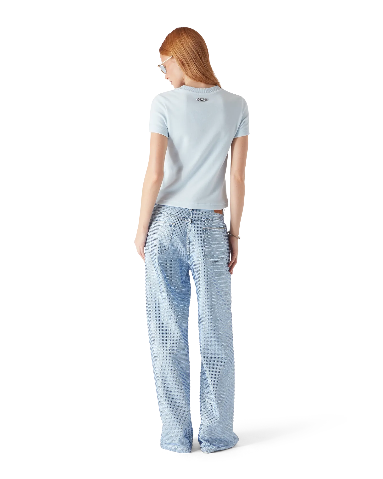 Womens Velour Short Sleeve T-Shirt | Casablanca Paris | Image 3