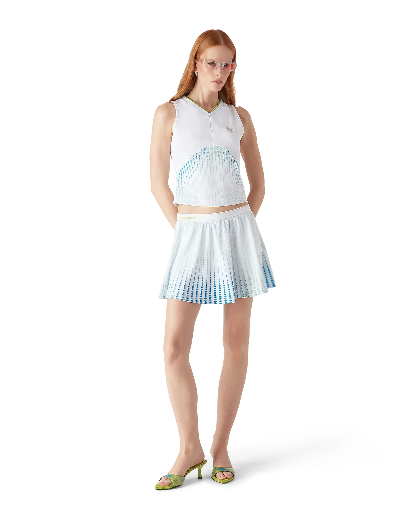 Tennis Printed Racer Top | Casablanca Paris | Image 2