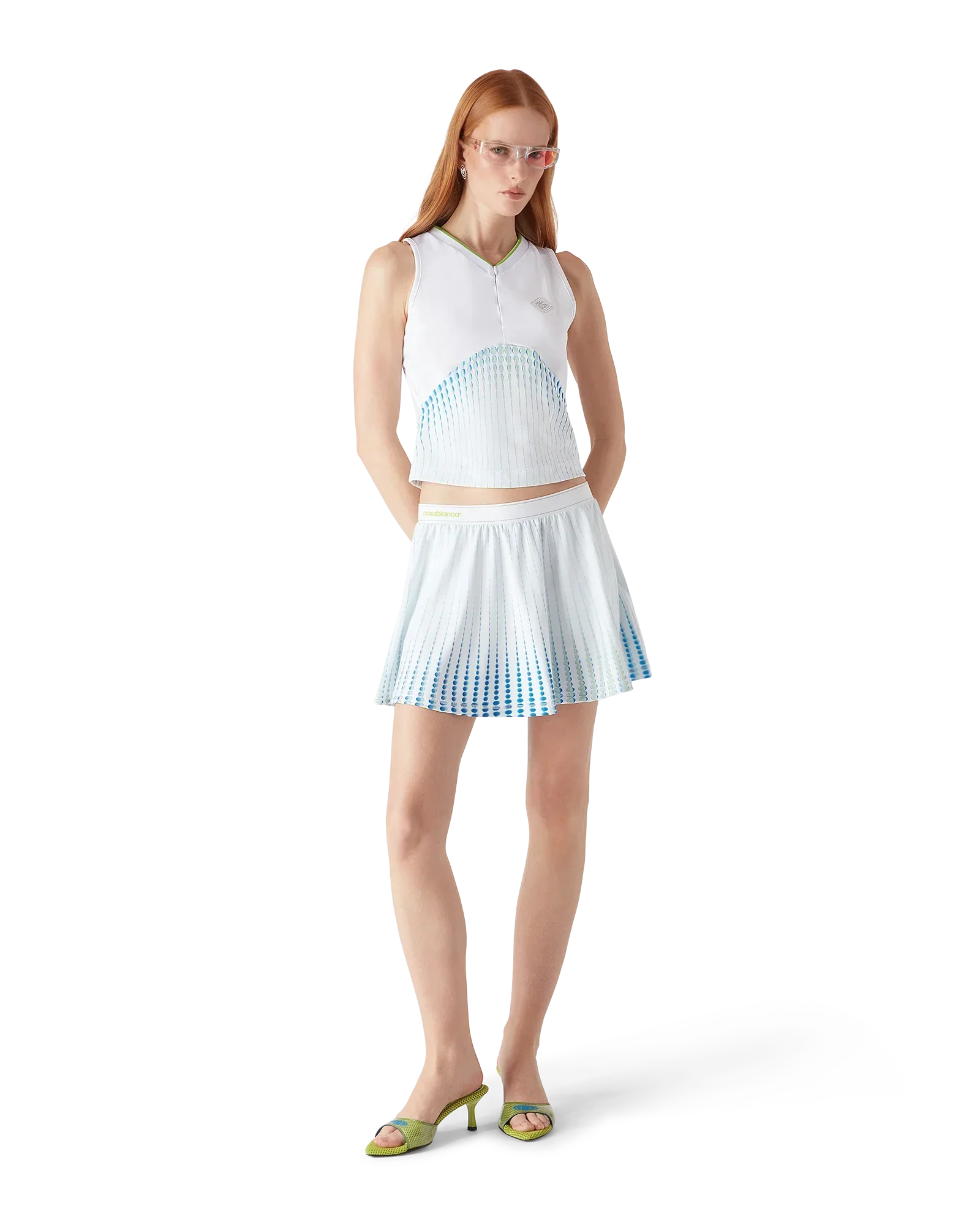 Tennis Printed Racer Top | Casablanca Paris | Image 2