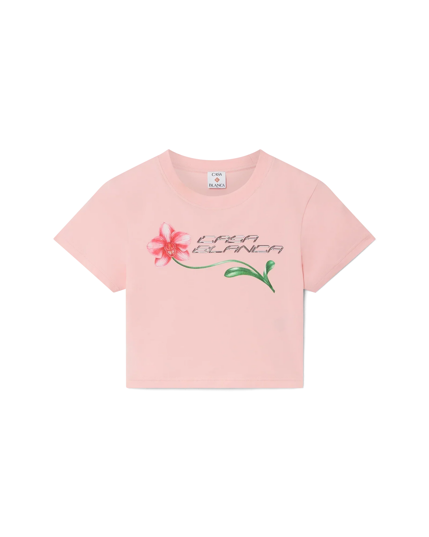 Orchid Logo Cropped Baby Tee | Casablanca Paris | Image 1