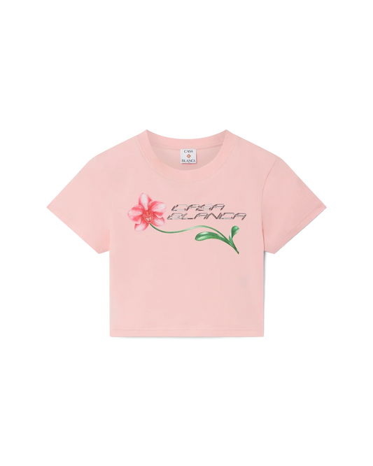 Orchid Logo Cropped Baby Tee | Casablanca Paris | Image 1