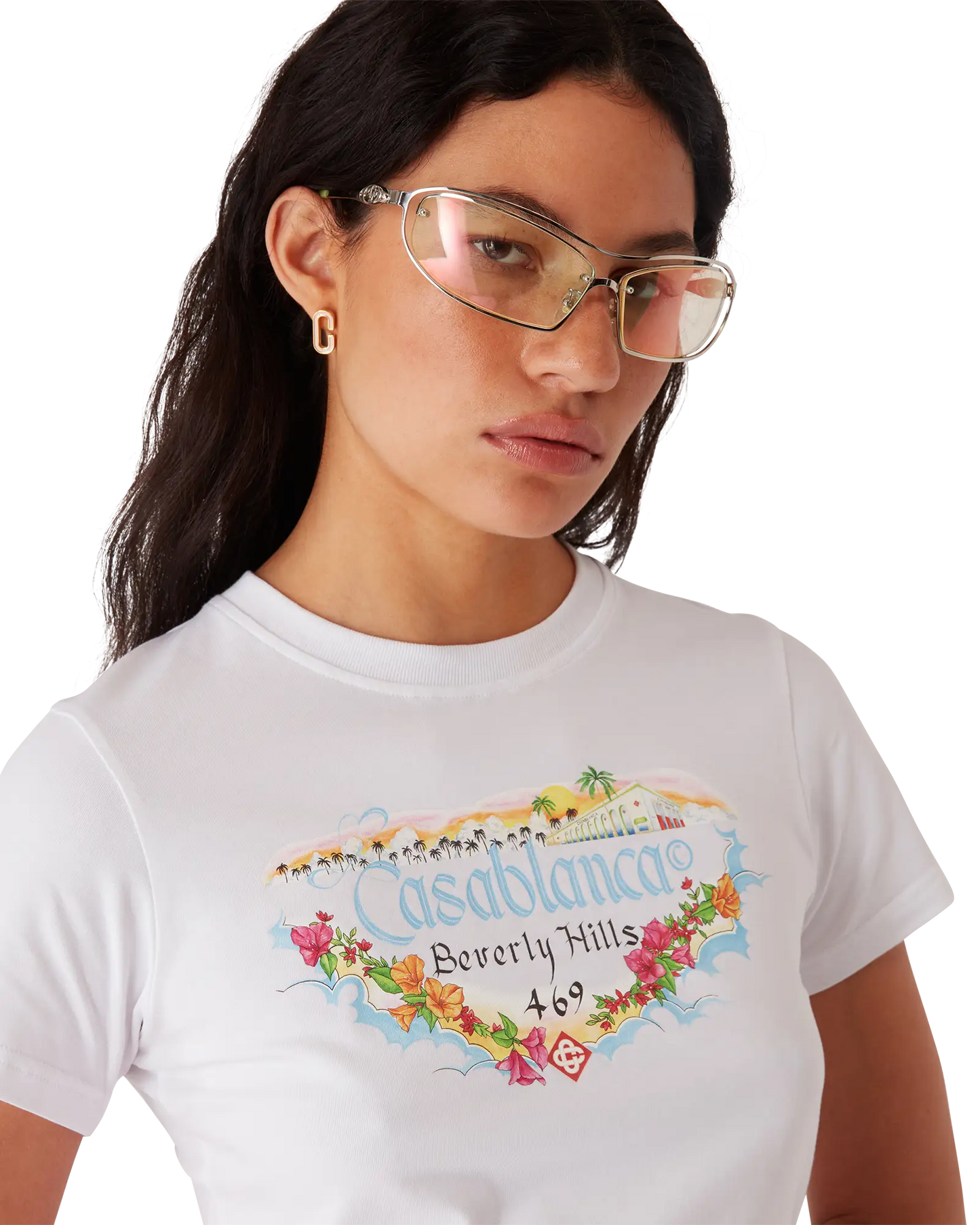Los Angeles Store Cropped Baby Tee | Casablanca Paris | Image 5