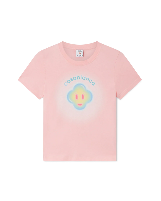 Airbrush Smiley Fitted Short Sleeve T-Shirt | Casablanca Paris | Image 1