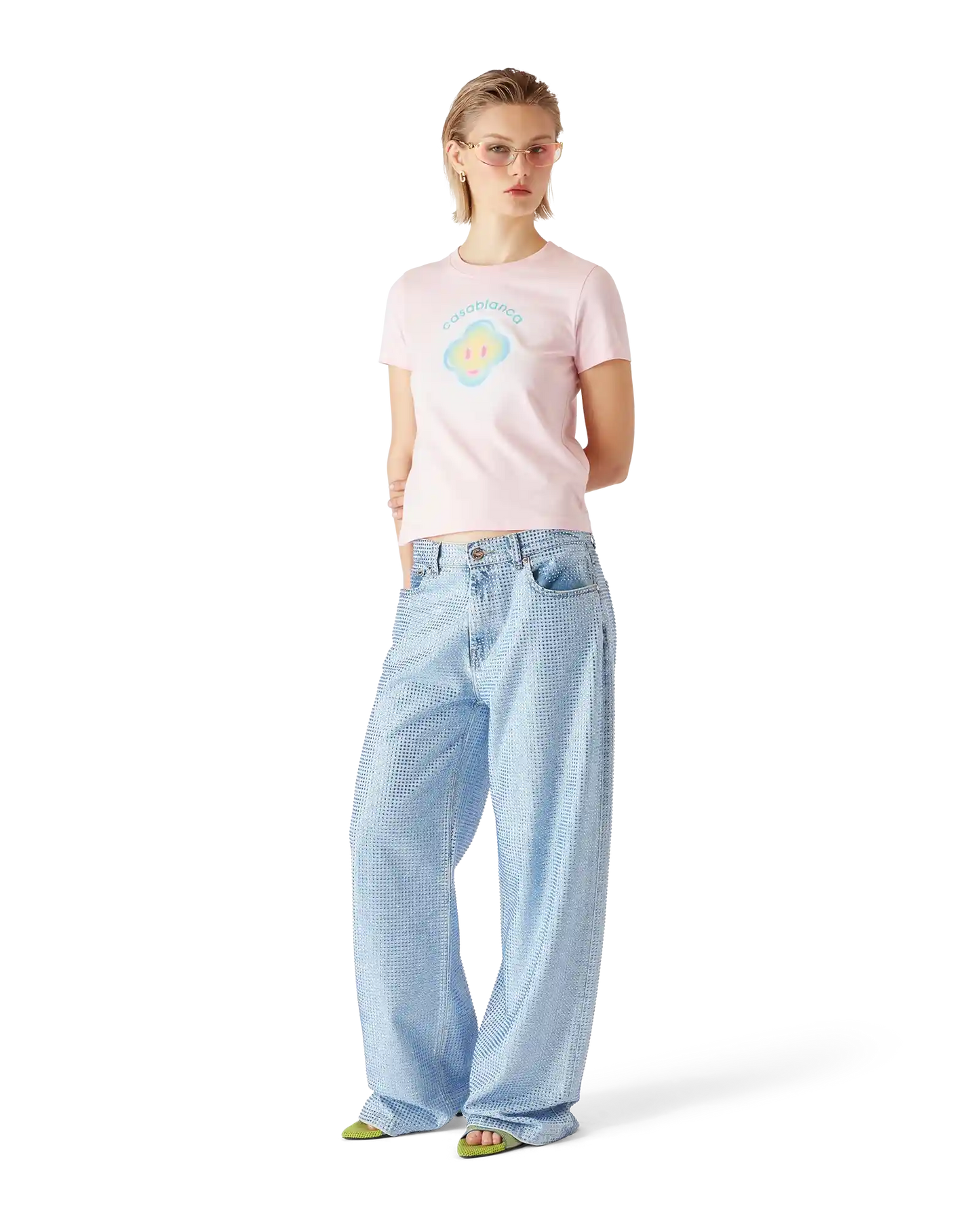 Airbrush Smiley Fitted Short Sleeve T-Shirt | Casablanca Paris | Image 2