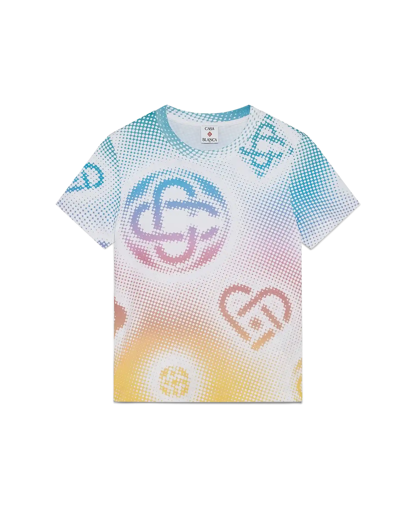 Halftone Logo Fitted Short Sleeve T-Shirt | Casablanca Paris | Image 1