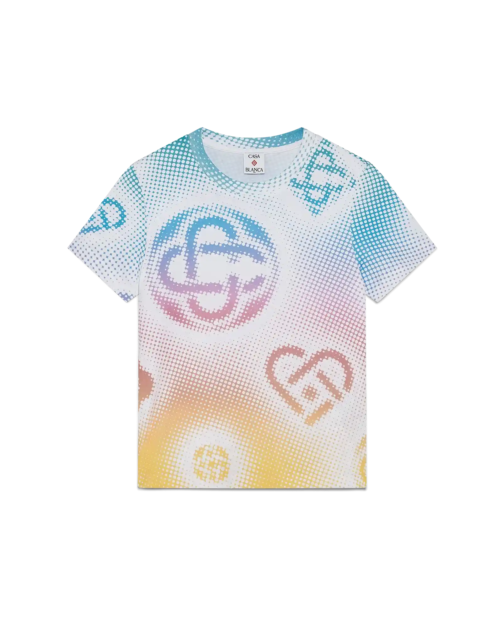 Halftone Logo Fitted Short Sleeve T-Shirt | Casablanca Paris | Image 1