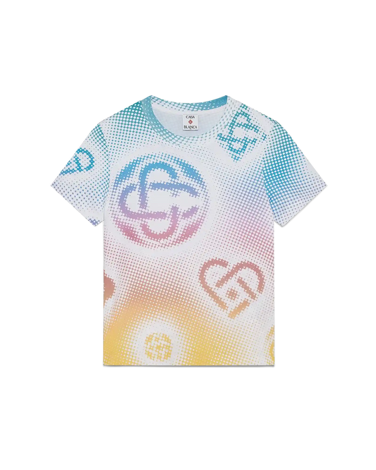 Halftone Logo Fitted Short Sleeve T-Shirt | Casablanca Paris | Image 1