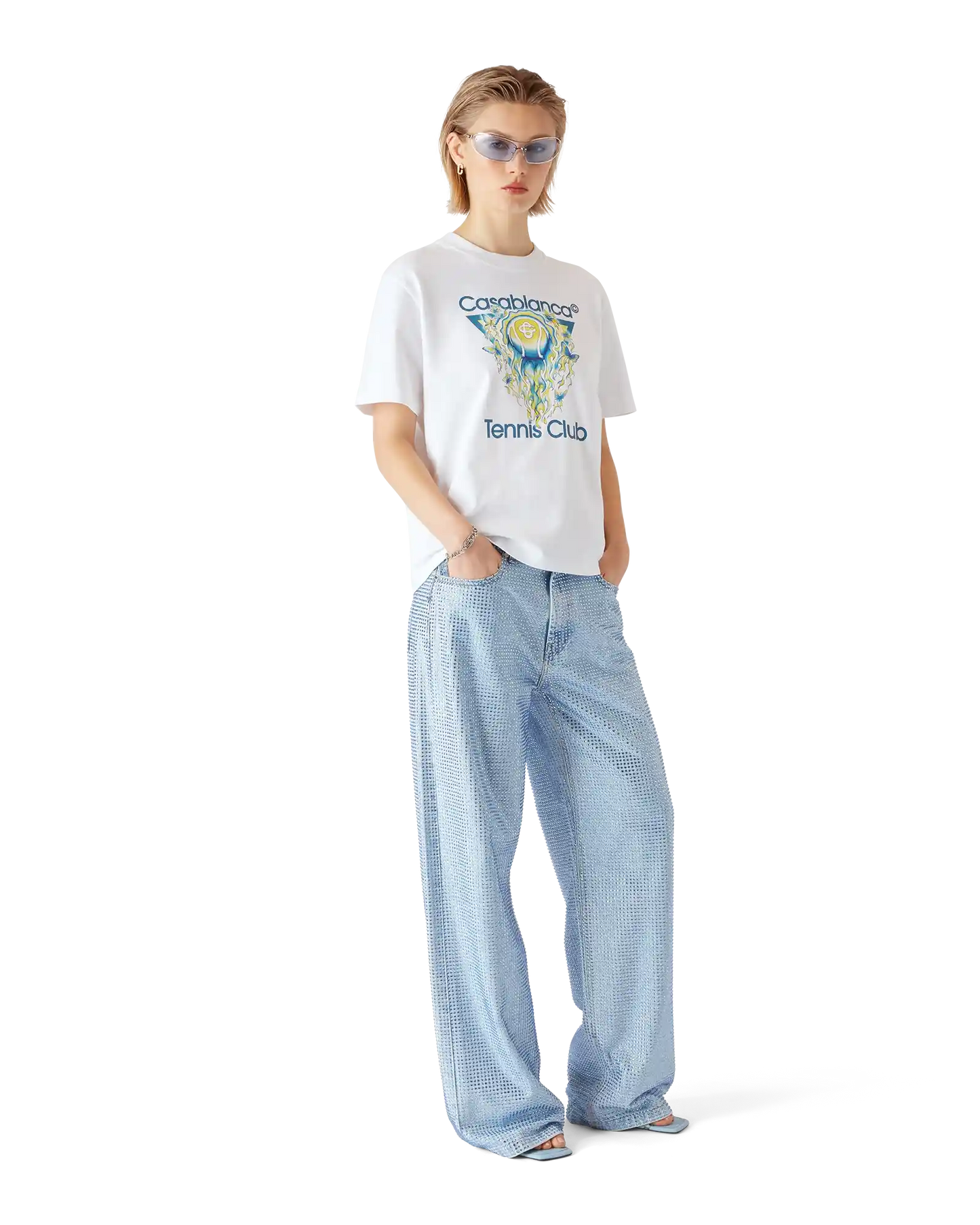 Tennis Club Icon Short Sleeve T-Shirt | Casablanca Paris | Image 2