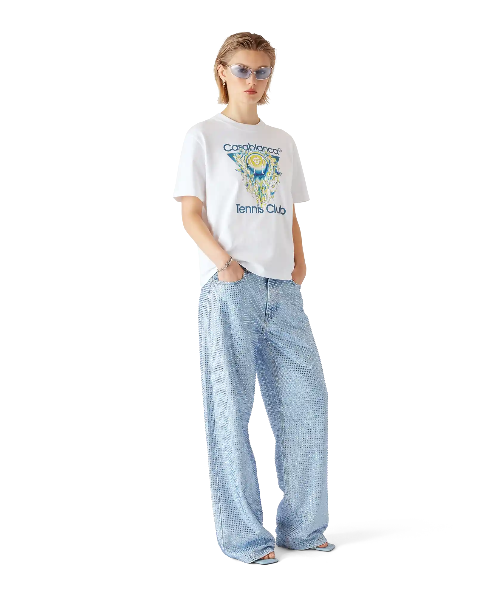 Tennis Club Icon Short Sleeve T-Shirt | Casablanca Paris | Image 2