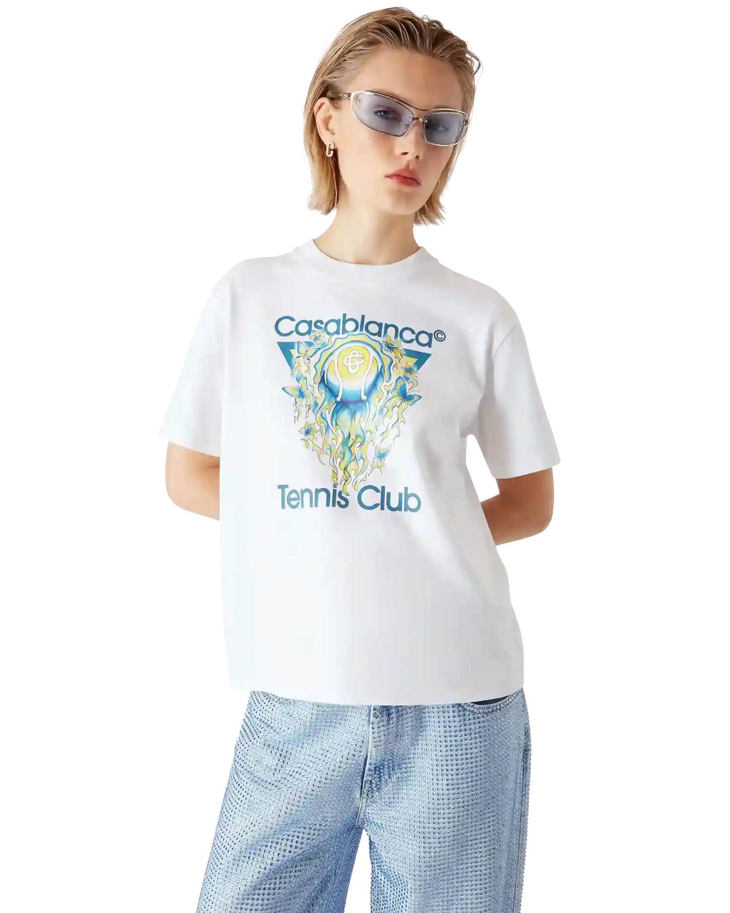 Tennis Club Icon Short Sleeve T-Shirt | Casablanca Paris | Image 4