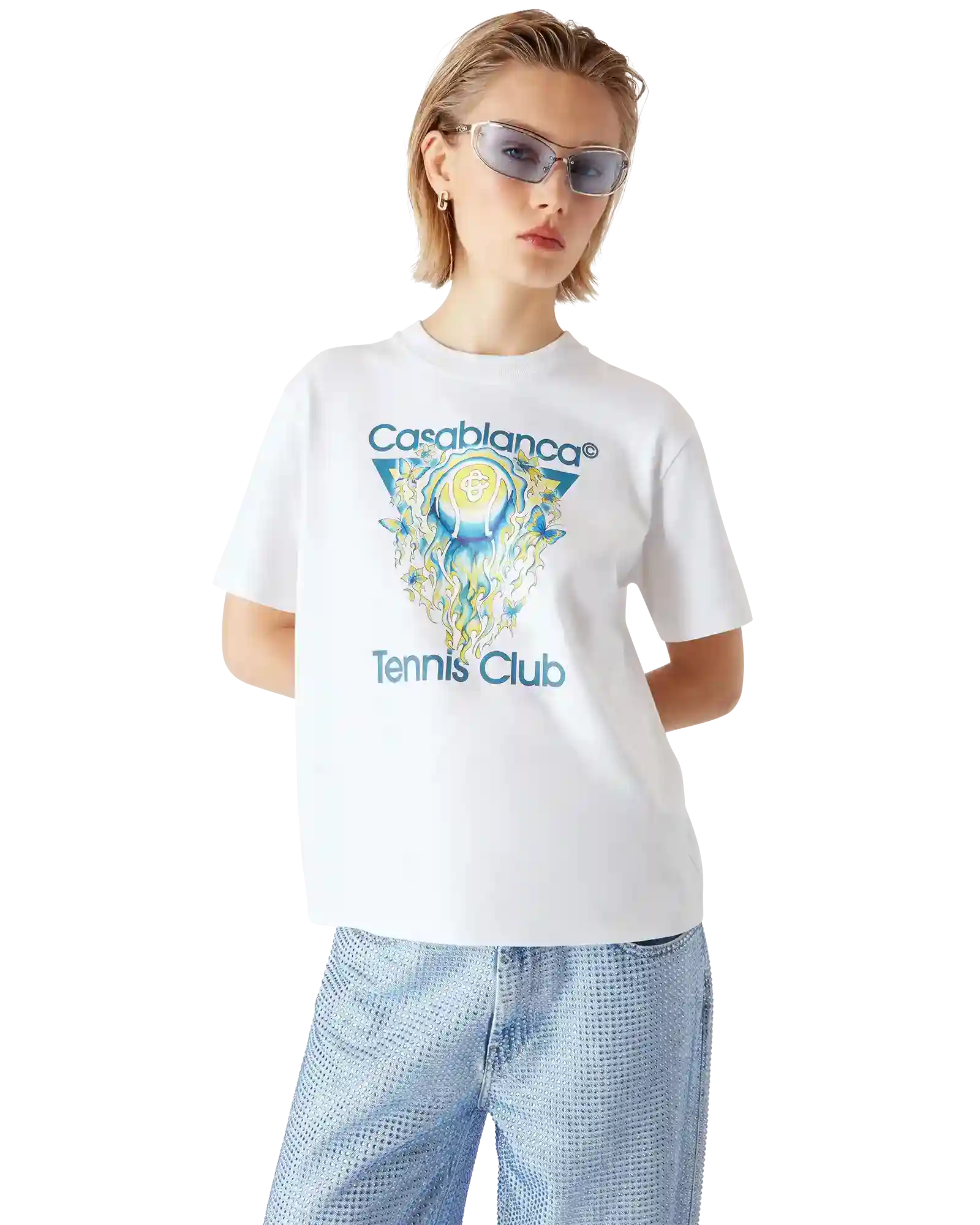 Tennis Club Icon Short Sleeve T-Shirt | Casablanca Paris | Image 4