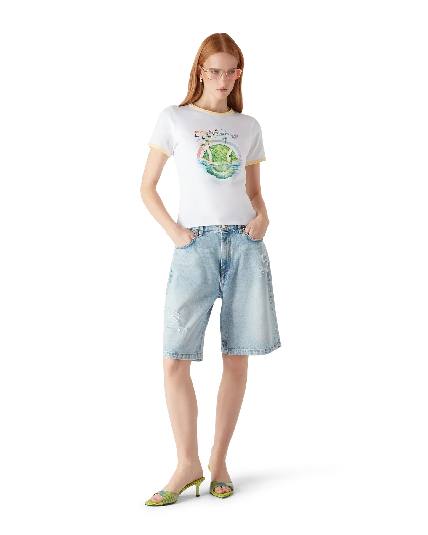 Beyond Destiny Longline Ringer Short Sleeve Tee | Casablanca Paris | Image 2