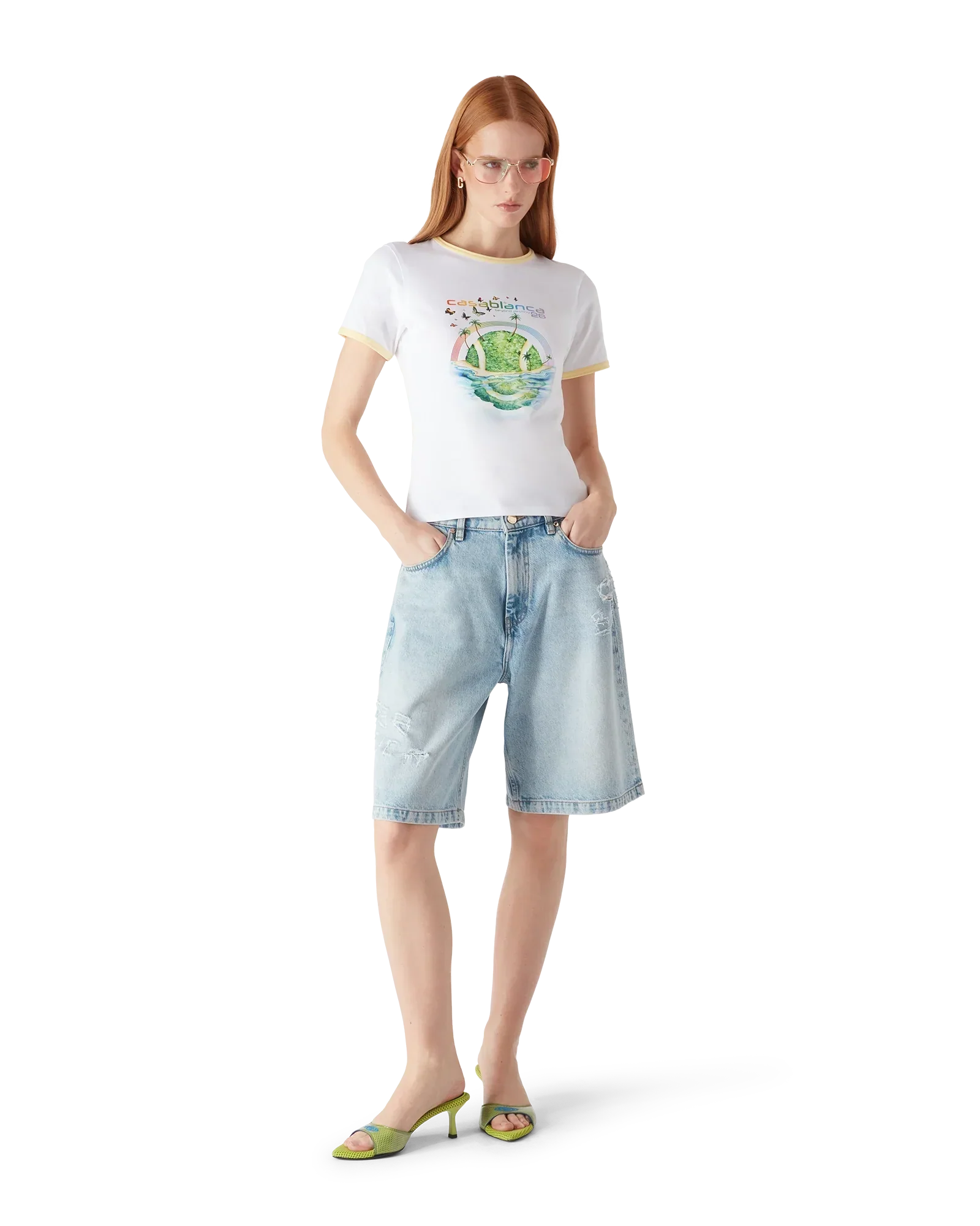 Beyond Destiny Longline Ringer Short Sleeve Tee | Casablanca Paris | Image 2