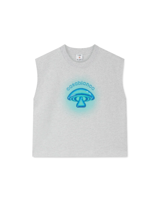 Airbrush Mushroom Sleeveless T-shirt | Casablanca Paris | Image 1