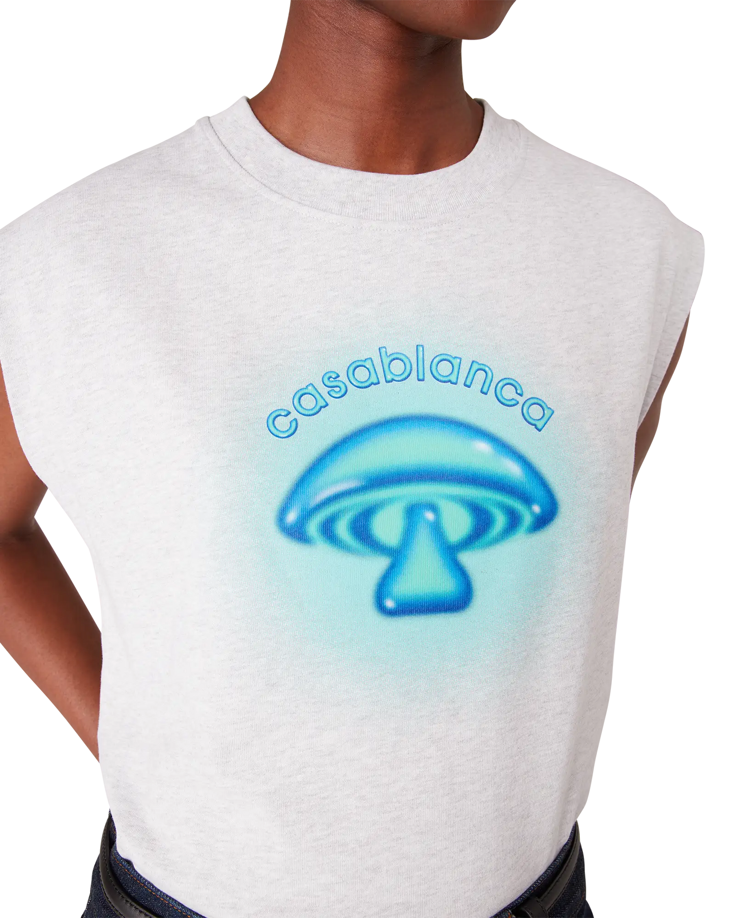 Airbrush Mushroom Sleeveless T-shirt | Casablanca Paris | Image 5