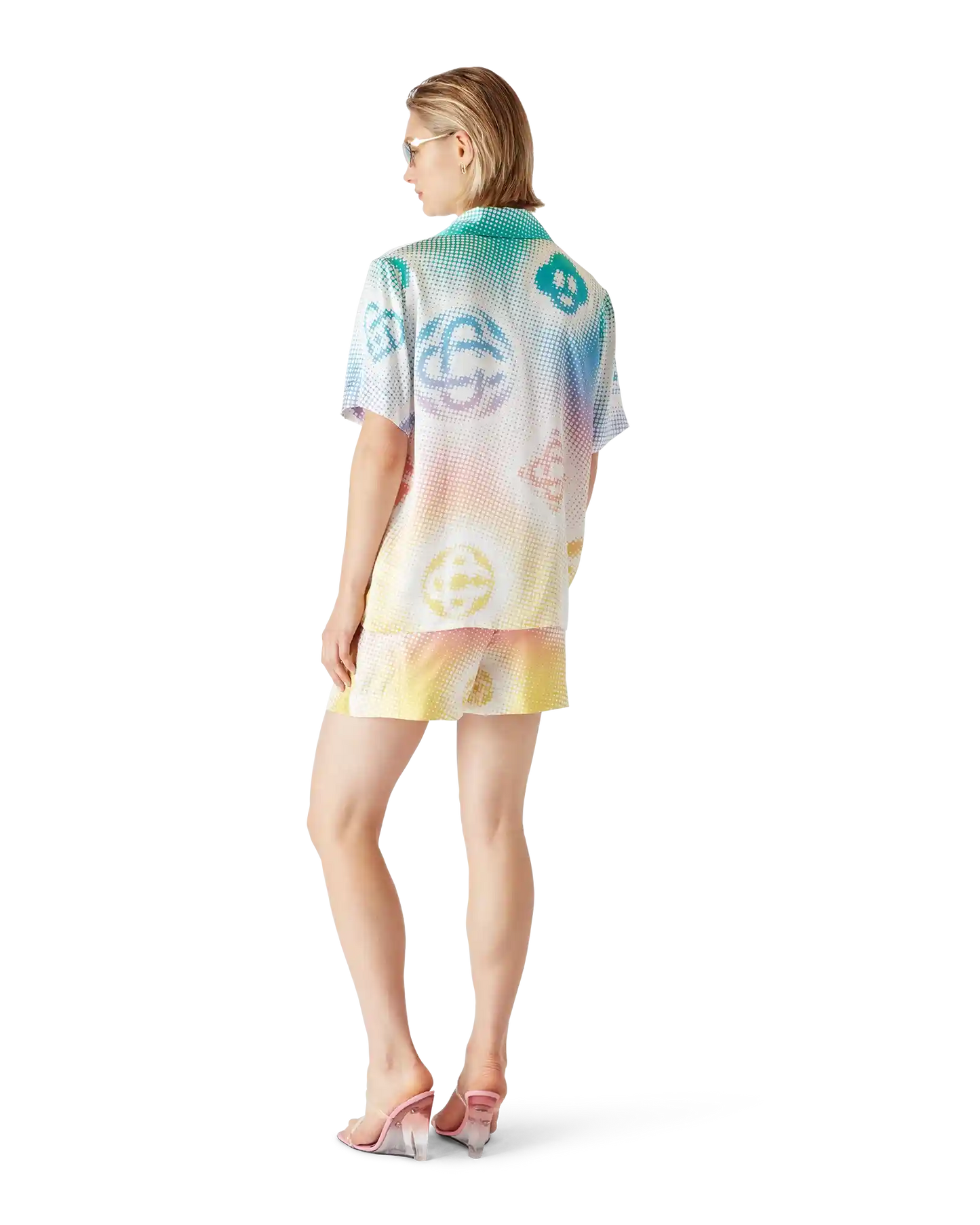 Halftone Logo Silk Shorts | Casablanca Paris | Image 3